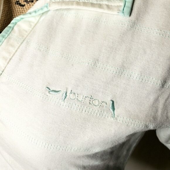 Burton | NWT Teal Striped Collared Shirt - Picture 2 of 5